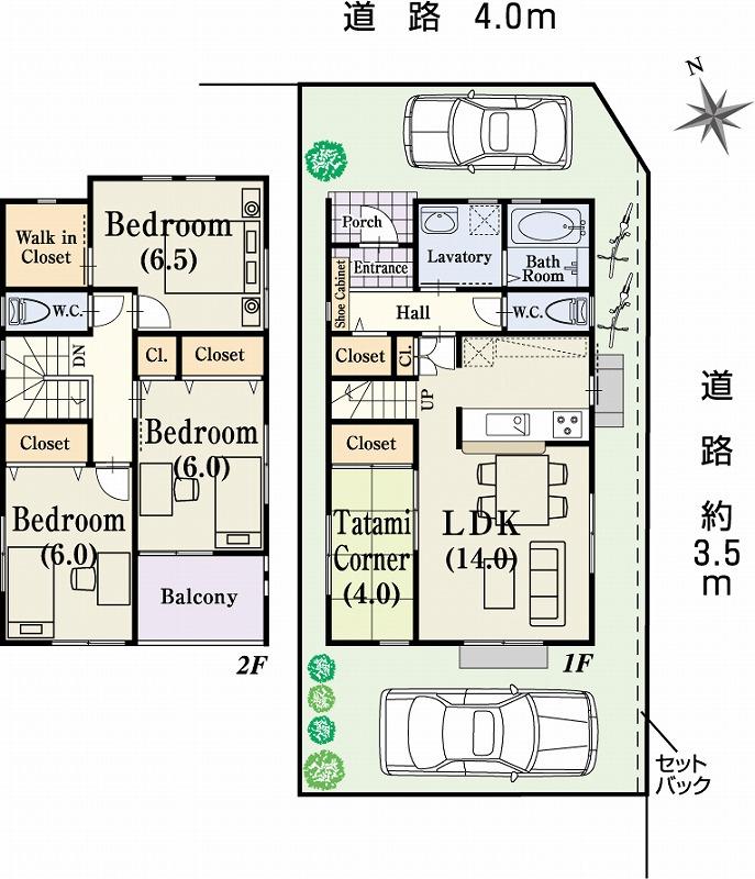Floor plan. 29.5 million yen, 4LDK, Land area 104.42 sq m , Building area 99.37 sq m