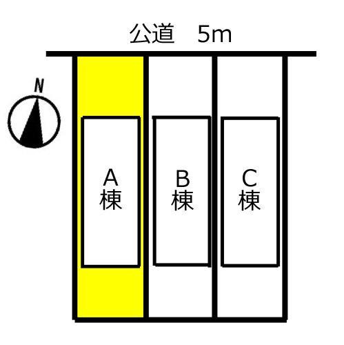 The entire compartment Figure. The property is a building A. Nantei with shaping land! You can parallel park two cars