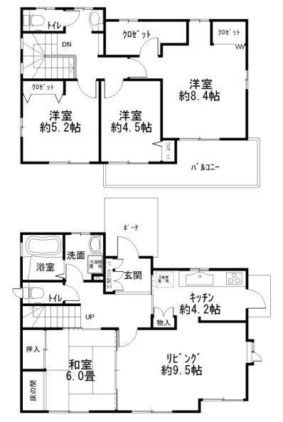 Floor plan. 27,900,000 yen, 4LDK + S (storeroom), Land area 203.99 sq m , Building area 119.98 sq m