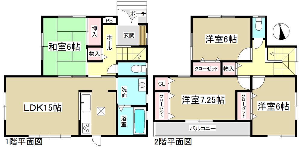 Floor plan. (1 Building), Price 23.8 million yen, 4LDK, Land area 139.32 sq m , Building area 97.61 sq m