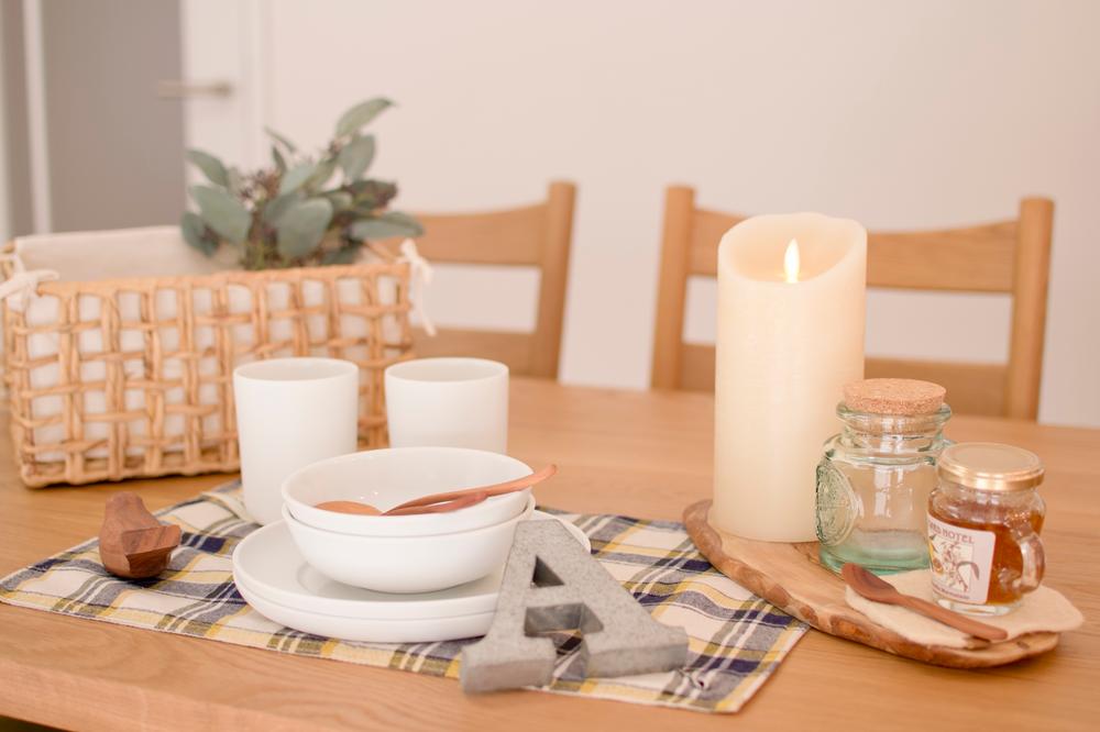 The morning in the bright dining.