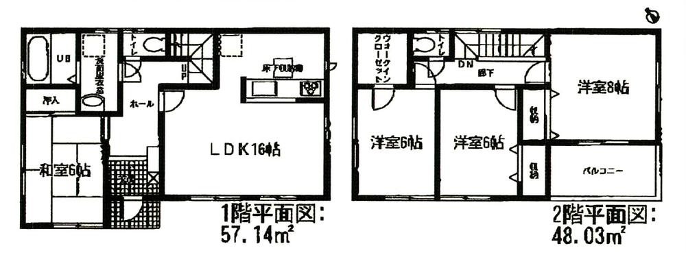 Floor plan. (3 Building), Price 26,800,000 yen, 4LDK, Land area 130.36 sq m , Building area 106.17 sq m