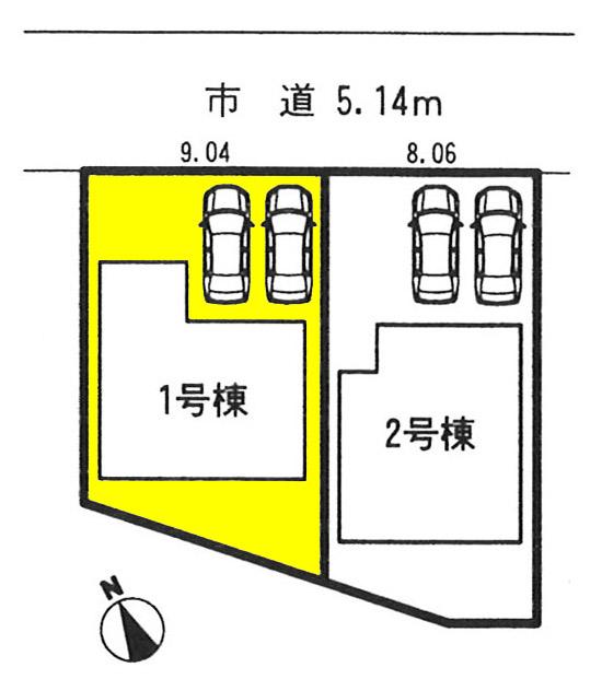 The entire compartment Figure. The property is 1 Building. You can parallel park two cars! With Nantei! 