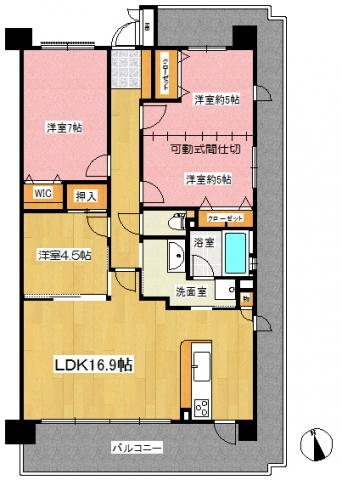 Floor plan. 4LDK, Price 21,800,000 yen, Occupied area 86.25 sq m floor plan