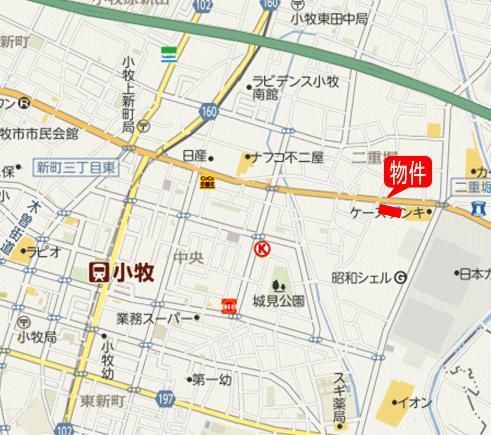 Local guide map. Komaki Meitetsu "Gen Komaki" station walk 17 minutes