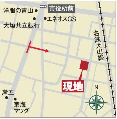 Local guide map. Enlarged map