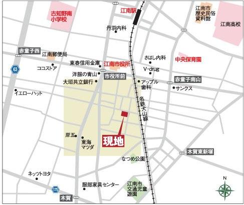 Local guide map. Wide-area map