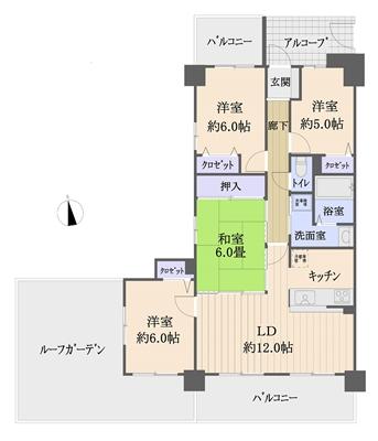 Floor plan. 4LDK, Price 12.9 million yen, Occupied area 82.52 sq m , Balcony area 10.98 sq m