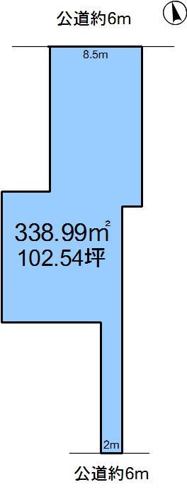 Compartment figure. Land price 22 million yen, Land area 338.99 sq m