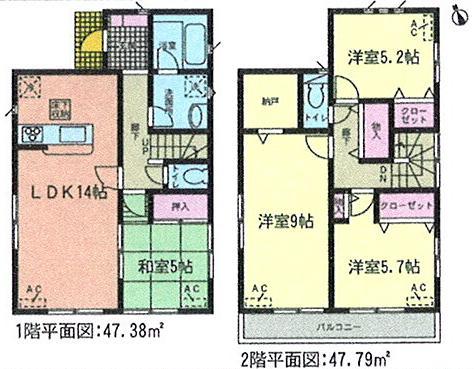 Floor plan. 19 million yen, 4LDK, Land area 127.52 sq m , Building area 95.17 sq m