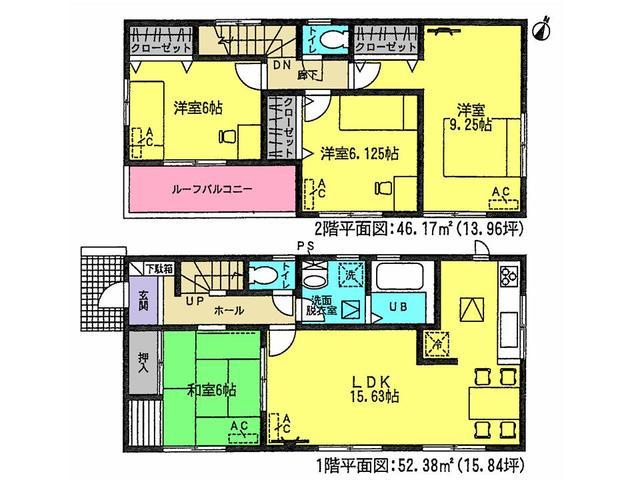 Floor plan. 21.9 million yen, 4LDK, Land area 154.94 sq m , Building area 98.55 sq m floor plan