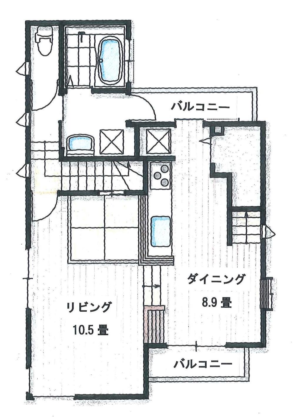 Floor plan. 29,800,000 yen, 4LDK + S (storeroom), Land area 97 sq m , Building area 141.37 sq m 2F plan view