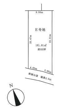 Compartment figure. Land price 16,540,000 yen, Land area 181.91 sq m