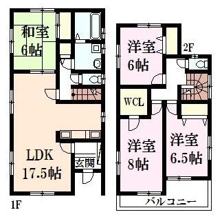 Floor plan. 27,800,000 yen, 4LDK, Land area 160.51 sq m , Building area 106 sq m