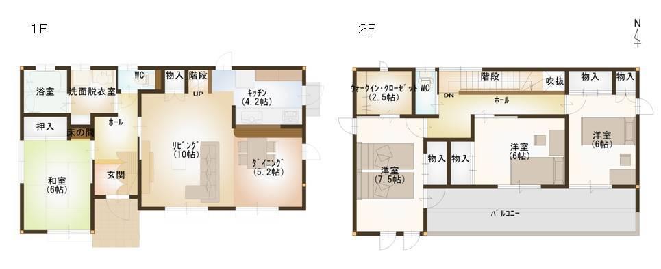 Floor plan. (C section), Price 29,700,000 yen, 4LDK, Land area 184.48 sq m , Building area 115.09 sq m