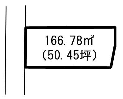 Compartment figure. Land price 11.8 million yen, Land area 166.78 sq m