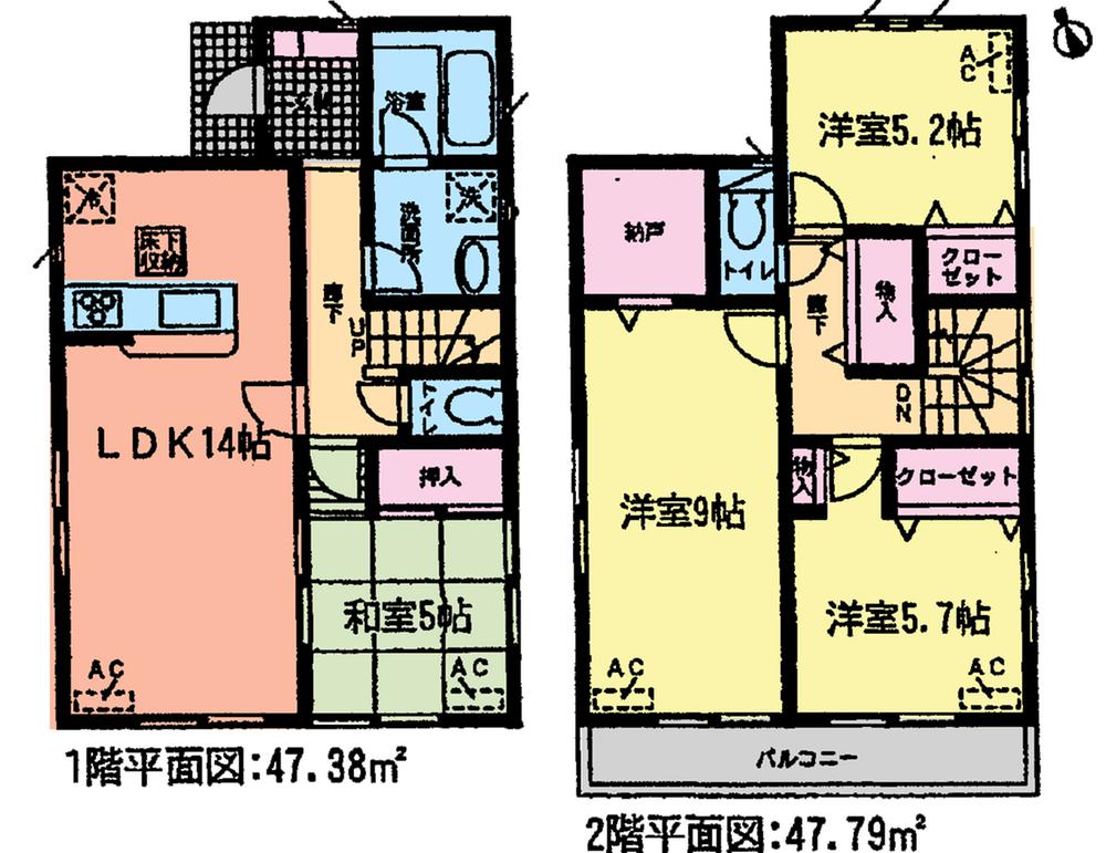 Floor plan. (3 Building), Price 19 million yen, 4LDK, Land area 127.57 sq m , Building area 95.17 sq m