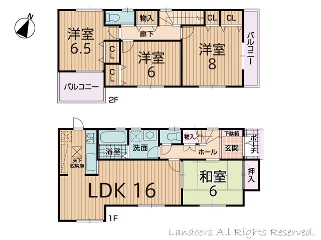 Floor plan. 24,800,000 yen, 4LDK, Land area 133.49 sq m , Building area 98.82 sq m floor plan