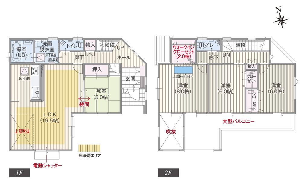 Floor plan. Local guide map