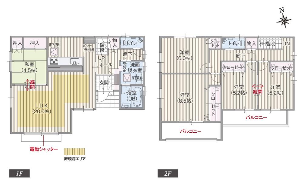 Floor plan. (T-6), Price TBD , 5LDK, Land area 134.5 sq m , Building area 120.07 sq m