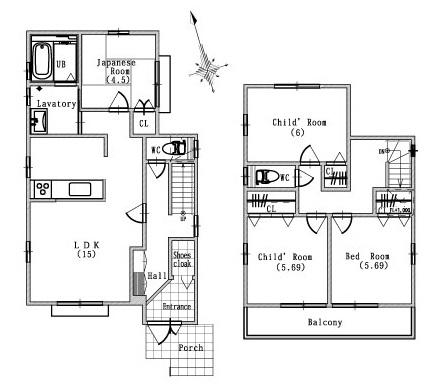 Other building plan example. No. 1 destination reference plan view