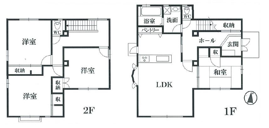 Floor plan. 36,900,000 yen, 4LDK, Land area 203.3 sq m , Building area 128.97 sq m