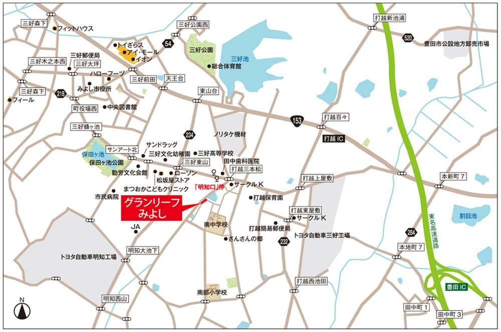 Local guide map. Nagoya ・ Also good access to the Toyota area