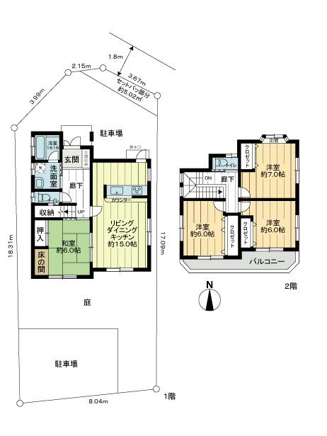 Floor plan. 25,800,000 yen, 4LDK, Land area 171.55 sq m , Please refer to the building area 102.69 sq m contemplated the use comfortable floor plan.