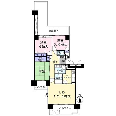 Floor plan. Aichi Prefecture, Miyoshi City Miyoshigaoka 5-chome