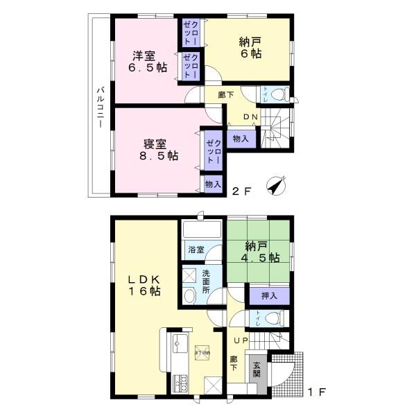 Floor plan. (7 Building), Price 26,900,000 yen, 4LDK, Land area 139.09 sq m , Building area 96.79 sq m
