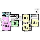 Floor plan. 36,900,000 yen, 4LDK, Land area 203.3 sq m , Building area 128.97 sq m