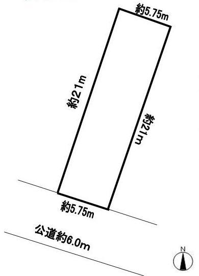 Compartment figure. Land price 14.8 million yen, Land area 124.17 sq m