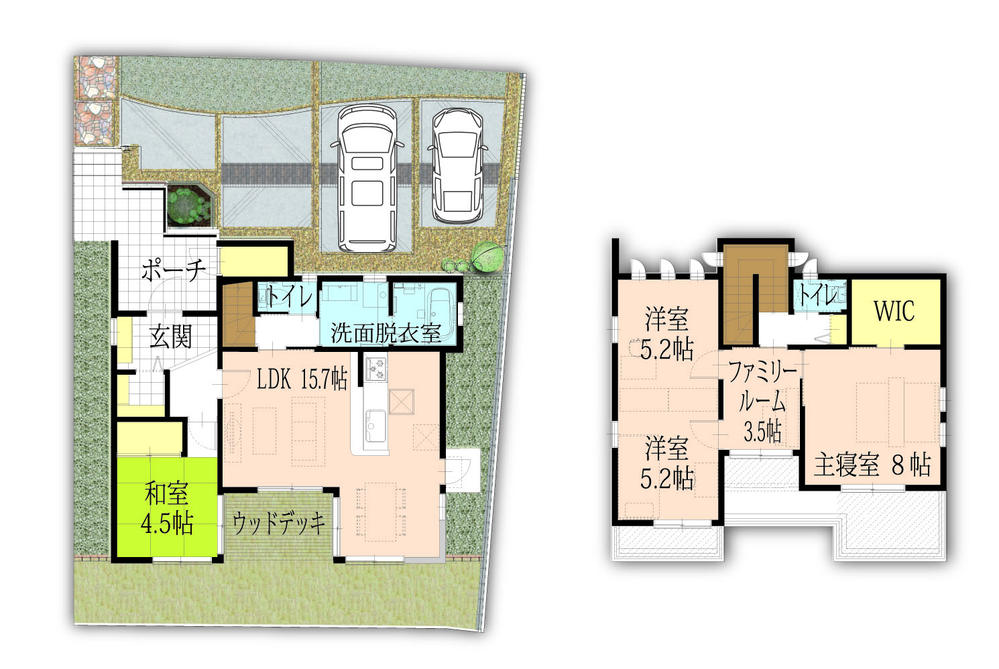 Floor plan. Azumi house HOME TOWN in Miyoshigaokaasahi