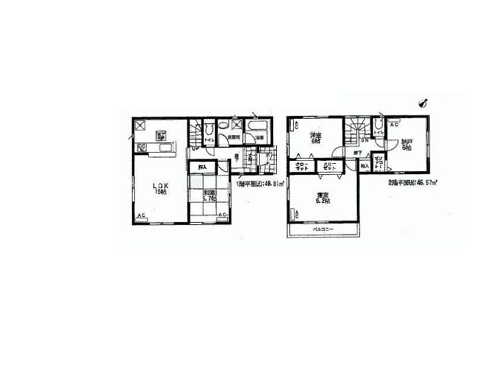 Floor plan. 30,900,000 yen, 3LDK + S (storeroom), Land area 120.86 sq m , Building area 96.38 sq m
