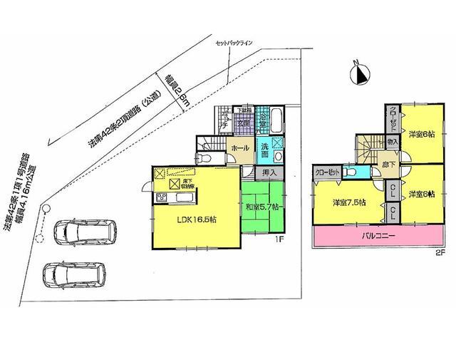 Floor plan. 31,800,000 yen, 4LDK, Land area 188.07 sq m , Building area 98.41 sq m floor plan