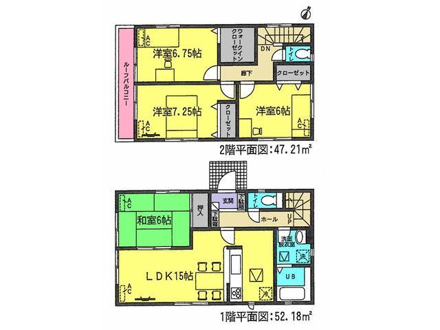 Floor plan. 33,800,000 yen, 4LDK, Land area 127.55 sq m , Building area 99.39 sq m floor plan