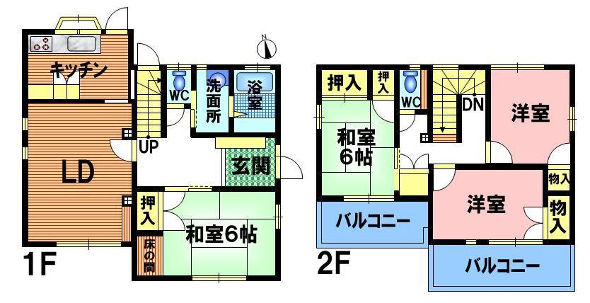 Floor plan. 24 million yen, 4LDK, Land area 255.21 sq m , Building area 106.37 sq m