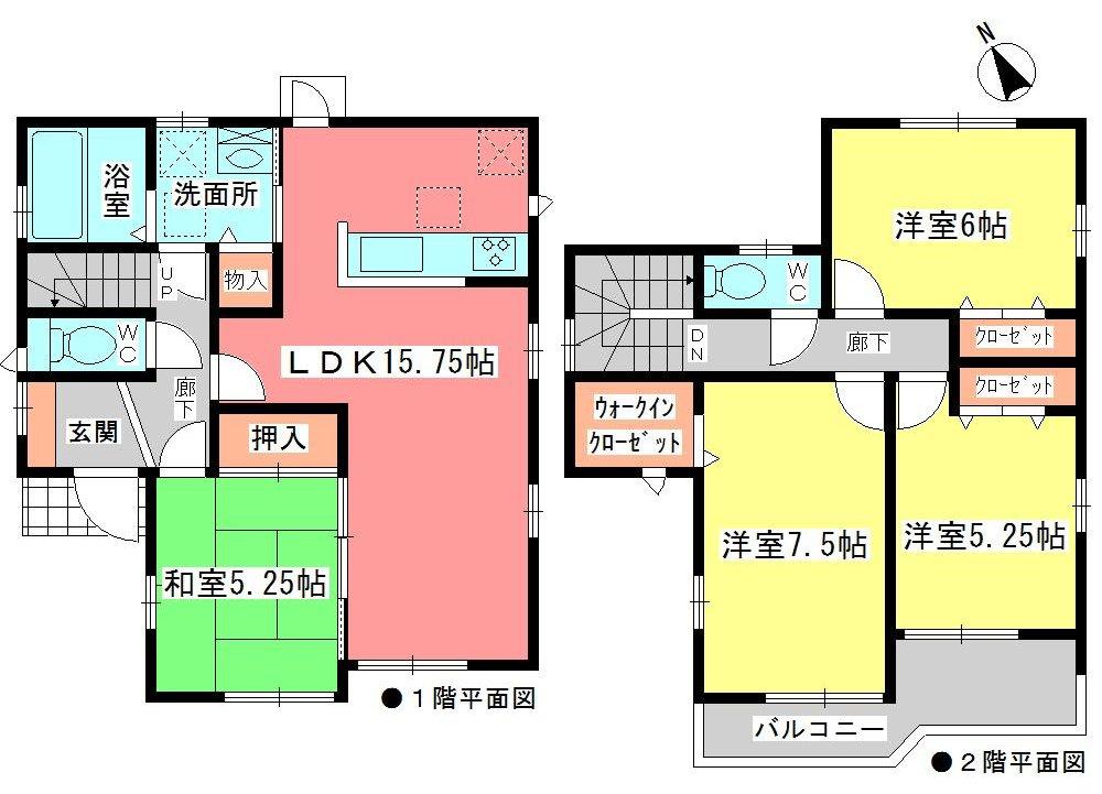 Floor plan. (6 Building), Price 29,800,000 yen, 4LDK, Land area 117.61 sq m , Building area 97.29 sq m