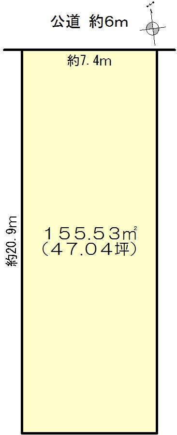Compartment figure. Land price 25,400,000 yen, Land area 155.53 sq m