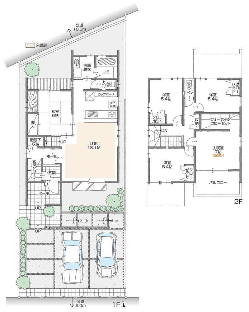 Floor plan. (C Building), Price 48,800,000 yen, 5LDK+2S, Land area 174.8 sq m , Building area 121.46 sq m
