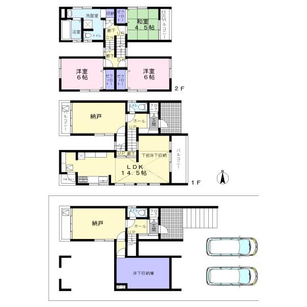 Floor plan. 38 million yen, 4LDK + S (storeroom), Land area 152.07 sq m , Building area 114.21 sq m