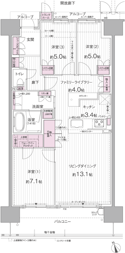 Floor: 3LDK, occupied area: 83.43 sq m, Price: 30,280,000 yen ・ 32,280,000 yen