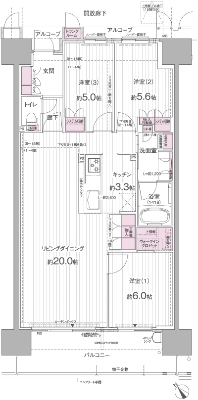 Floor: 3LDK, occupied area: 83.43 sq m, Price: 29,880,000 yen