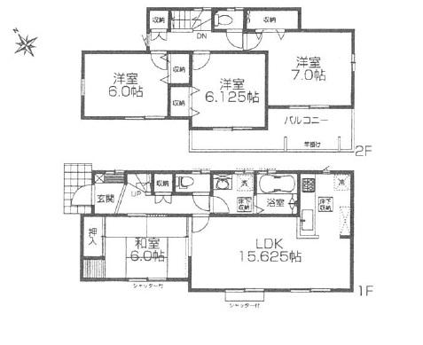 Floor plan. (1 Building), Price 29,900,000 yen, 4LDK, Land area 121.3 sq m , Building area 98.54 sq m