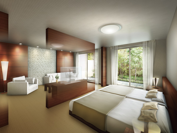 Buildings and facilities. Guest Room Rendering ※ Pay