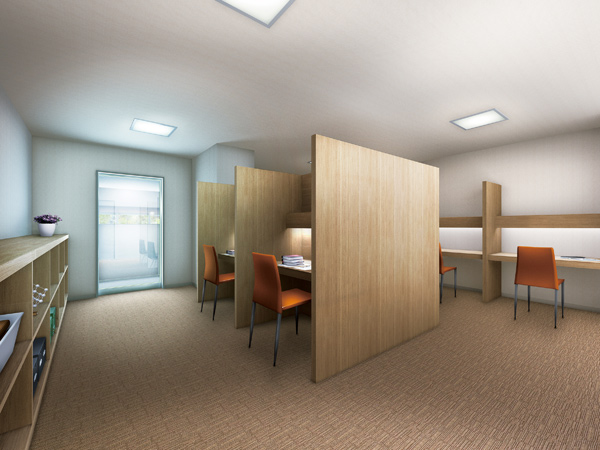 Shared facilities.  [Study Room] Rendering