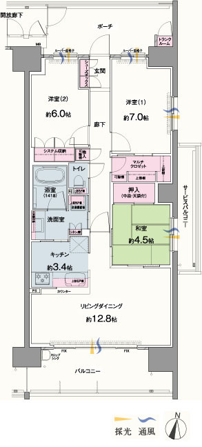 Floor: 3LDK + multi-closet, the occupied area: 78.83 sq m, Price: 33,480,000 yen