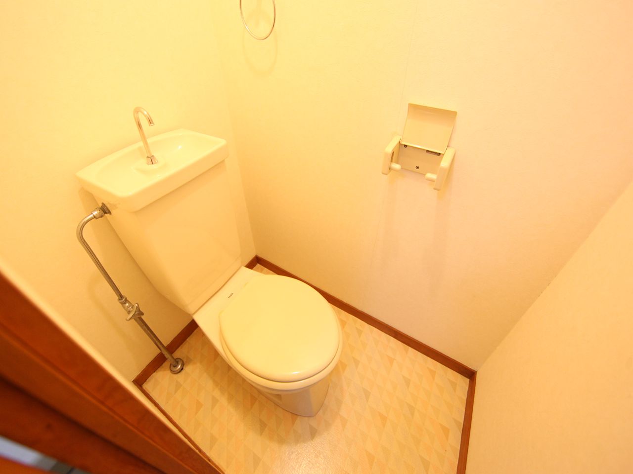 Toilet. Warm water washing toilet seat mounting Allowed