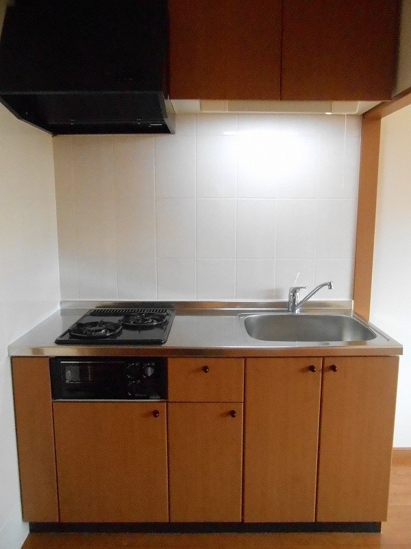 Kitchen. Two-burner gas stove with grill ☆ 