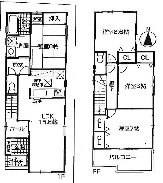 Floor plan. (3 Building), Price 32,800,000 yen, 4LDK, Land area 110.75 sq m , Building area 98.58 sq m